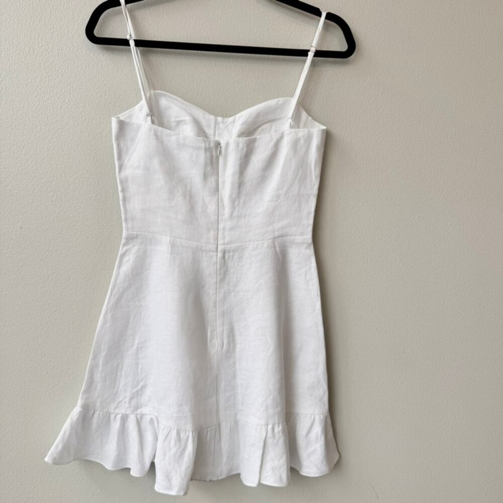 Reformation Porto White Linen Dress in Size XS US 0 - Picture 3 of 7